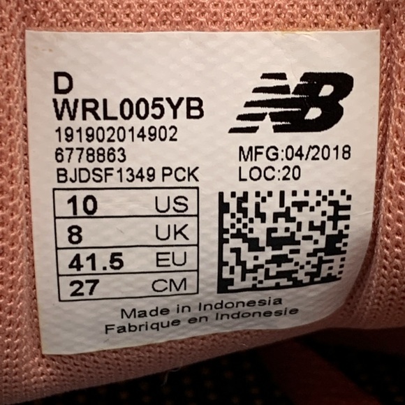 New Balance Pink Running‎ Shoes WRL005YB Women’s Sz 10 - Picture 10 of 10